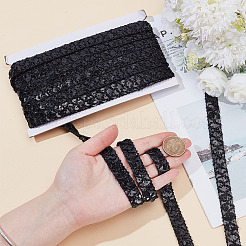 Sparkle Polyester Wavy Lace Trim Ribbon&nbsp;OCOR-WH0082-563E