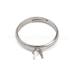 304 Stainless Steel Cuff Ring Components&nbsp;STAS-D372-01P