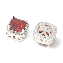 Brass Micro Pave Cubic Zirconia Beads&nbsp;KK-A253-20S-02