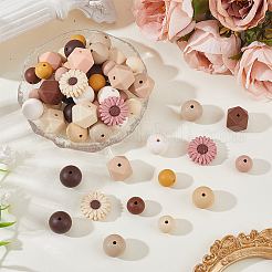 100Pcs 14 Styles Food Grade Eco-Friendly Silicone Beads&nbsp;SIL-PA0001-16