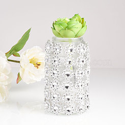 6 Rows Plastic Diamond Mesh Wrap Roll Rhinestone Crystal Ribbon Cake Wedding Decoration&nbsp;OCOR-WH0030-03