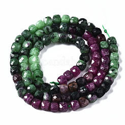 Natural Ruby in Zoisite Beads Strands&nbsp;G-N328-41