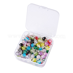 Baking Paint Crackle Glass Pendant&nbsp;CCG-KS0001-01