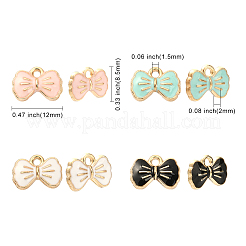 40Pcs 4 Colors Alloy Enamel Pendants&nbsp;ENAM-CJ0002-17