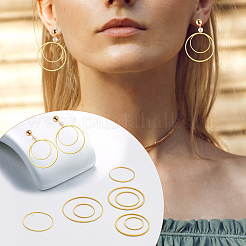 240Pcs 8 Style Brass Linking Rings&nbsp;FIND-CA0006-05G