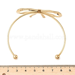 Bowknot 304 Stainless Steel Cuff Bangles&nbsp;BJEW-S171-01A-G