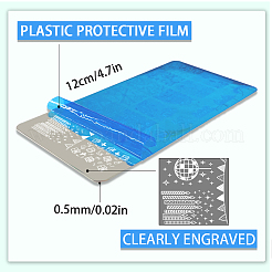 Stainless Steel DIY Nail Art Templates&nbsp;MRMJ-WH0092-123
