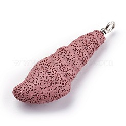 Synthetic Lava Rock Pendants&nbsp;G-P409-C01
