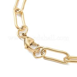 PVD Vacuum Plating 304 Stainless Steel Paperclip Chain Necklaces&nbsp;STAS-A051-07G