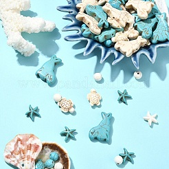 80Pcs 8 Styles Dyed Synthetic Turquoise Beads Sets&nbsp;G-YW0001-84