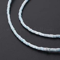 Glass Silk Stain Style Beads Strands&nbsp;GLAA-N047-001A-01