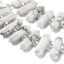 Natural Howlite Double Terminated Point Beads Strands&nbsp;G-H069-B12-01