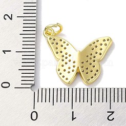 Rack Plating Brass Micro Pave Clear Cubic Zirconia Pendants&nbsp;KK-Z039-20G