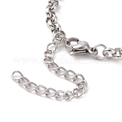 Non-Tarnish 304 Stainless Steel Rolo Chain Bracelet for Men Women&nbsp;BJEW-E031-06P-06