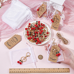 30Pcs Acrylic Cherry Pendant Keychains&nbsp;KEYC-TW00001