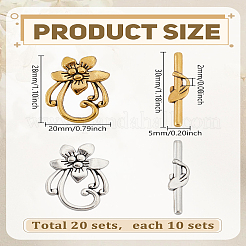 2 Styles Tibetan Style Alloy Toggle Clasps&nbsp;FIND-LP0007-48