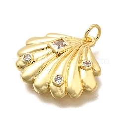 Brass Micro Pave Cubic Zirconia Pendants&nbsp;KK-S508-38G