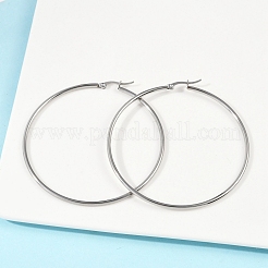 Tarnish Resistant 304 Stainless Steel Big Hoop Earrings&nbsp;X-EJEW-F105-02P