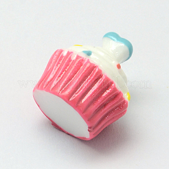 Heart with Cake Resin Cabochons&nbsp;CRES-R183-04B