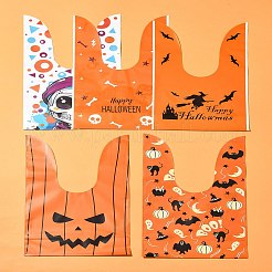 50Pcs 5 Styles Rabbit Shaped Halloween Candy Plastic Bags&nbsp;ABAG-FS0001-08B