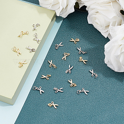 Brass Micro Pave Clear Cubic Zirconia Charms&nbsp;KK-PH0001-52