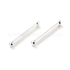 Tiny Barbell 999 Fine Silver Stud Earrings for Girl Women&nbsp;EJEW-I259-11S