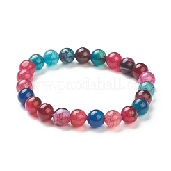 Natural Agate Beaded Stretch Bracelets&nbsp;BJEW-D446-C-05