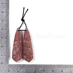 Natural Strawberry Quartz Pendants&nbsp;G-Q176-02