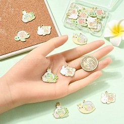 20Pcs 4 Styles Alloy Enamel Pendants&nbsp;ENAM-YW0004-95