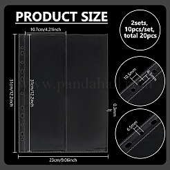 10Pcs Plastic Photo Card Sleeves Binder Pockets&nbsp;DIY-WH0709-071A