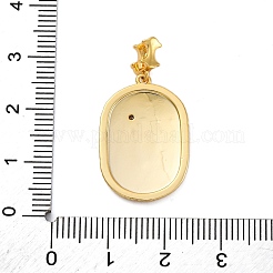 Brass Micro Pave Cubic Zirconia Pendants&nbsp;KK-V009-10G