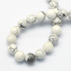 Natural Howlite Round Beads Strands&nbsp;G-S176-6mm
