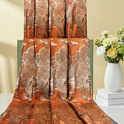 Chinese House Pattern Polyester Brocade Fabric for Clothing & Home Decor&nbsp;DIY-MA0001-98B