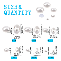 Eco-Friendly Plastic Imitation Pearl Cabochons&nbsp;MACR-PH0001-13