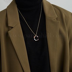 Brass Micro Pave Cubic Zirconia Pendant Necklaces&nbsp;NJEW-BB67040-C