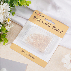 300Pcs 3 Styles Rack Plating Brass Open Jump Rings&nbsp;KK-BBC0023-05G
