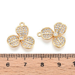Brass Micro Pave Cubic Zirconia Pendants&nbsp;KK-N263-53G