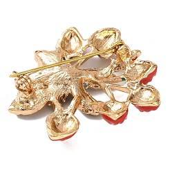 KC Gold Plated Alloy Enamel Strawberry Brooches&nbsp;JEWB-L017-01KCG-03