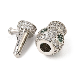 Brass Micro Pave Cubic Zirconia Box Clasps&nbsp;KK-G505-41P
