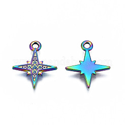 Rainbow Color Alloy Pendant Rhinestone Settings&nbsp;PALLOY-N163-105-NR