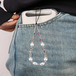 1Pc Plastic Imitation Pearl Mobile Straps&nbsp;HJEW-LP0002-26