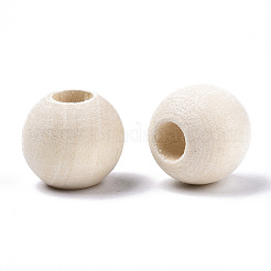 Natural Unfinished Wood Beads&nbsp;WOOD-Q038-10mm