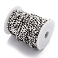 Tarnish Resistant 304 Stainless Steel Cuban Link Chain&nbsp;STAS-B019-02C-P