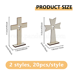 40Pcs 2 Styles Halloween Wood Sculpture Display Decorations&nbsp;AJEW-DC0003-29