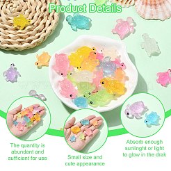 80Pcs 16 Styles Luminous Resin Sea Turtle Figurine Decoration&nbsp;FIND-CJ0003-49