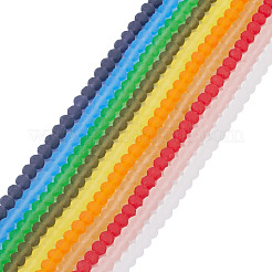 10 Strands 10 Colors Transparent Glass Beads Strands&nbsp;EGLA-TA0013-36
