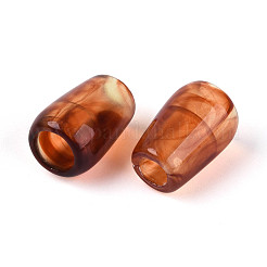 Two Tone Transparent Acrylic European Beads&nbsp;OACR-N157-04