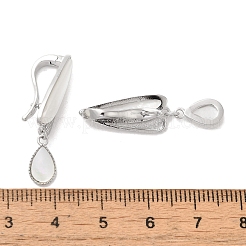 Teardrop Brass Fold Over Clasps&nbsp;KK-Z073-35P-01