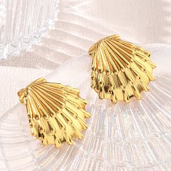 304 Stainless Steel Stud Earrings&nbsp;SA-CBA46AF-06G-01