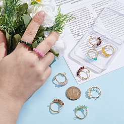 10Pcs Natural White Jade Rings&nbsp;RJEW-UN00053